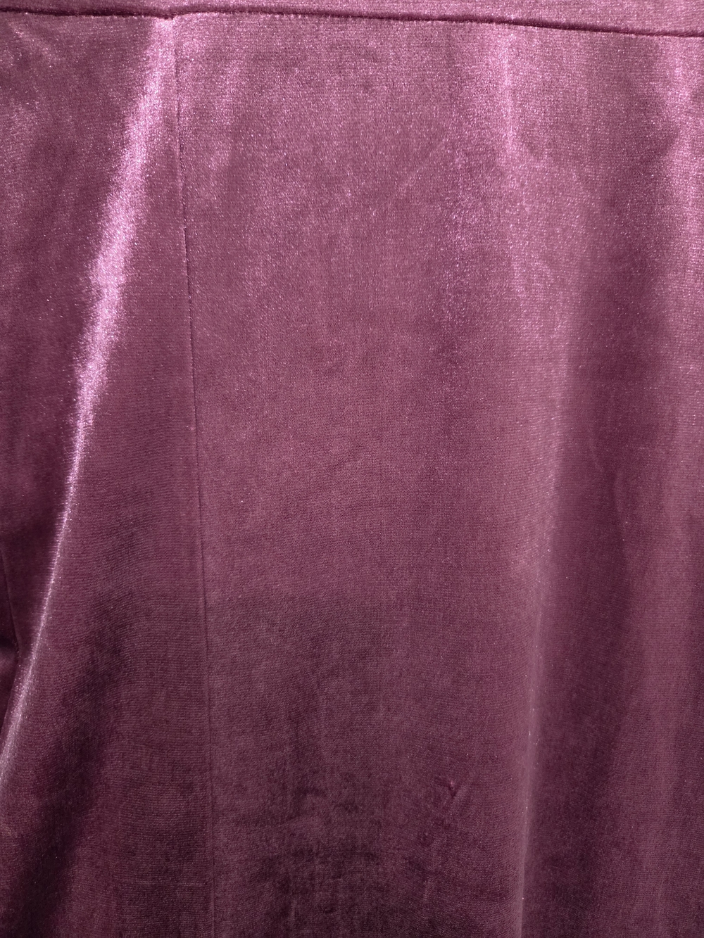 Zara Plum Velvet Midi Dress with Short Sleeves - Picture 7 of 7